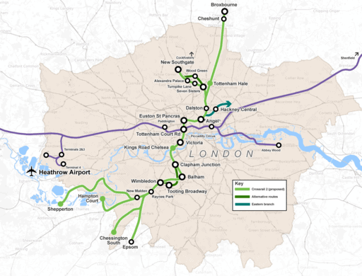 Crossrail Elizabeth Line Map
