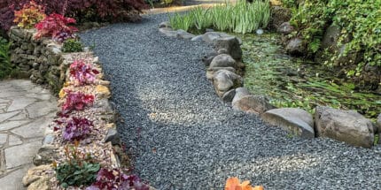 Black basalt path