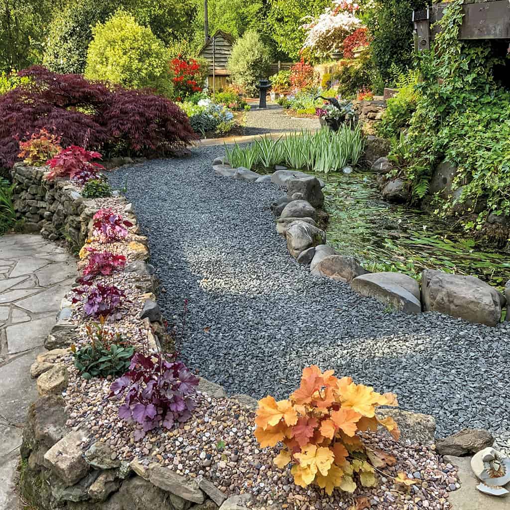 Black basalt path