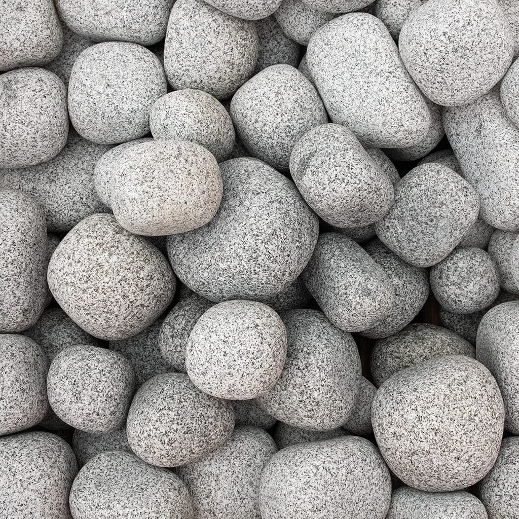 Silver grey boulders