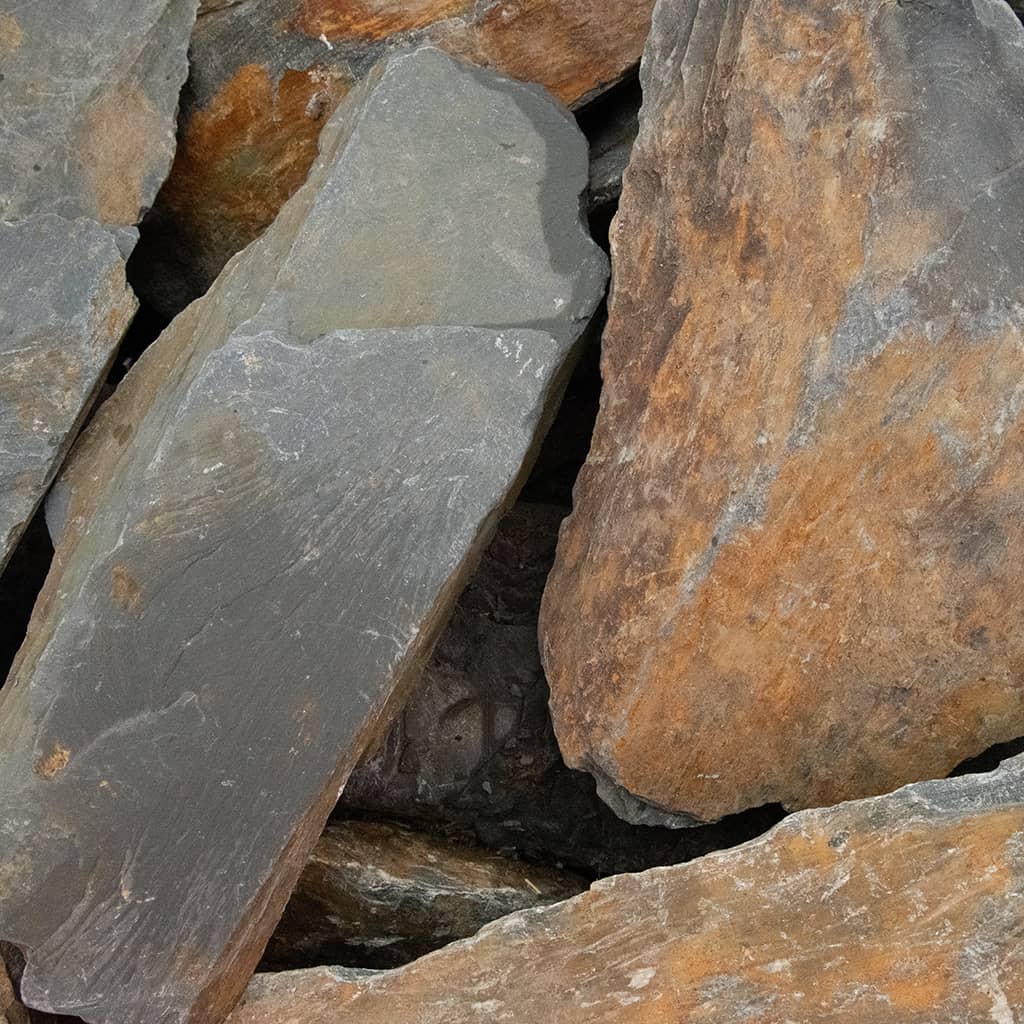 Rustic slate rockery