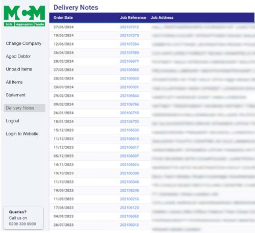 View Proof of Delivery Tickets